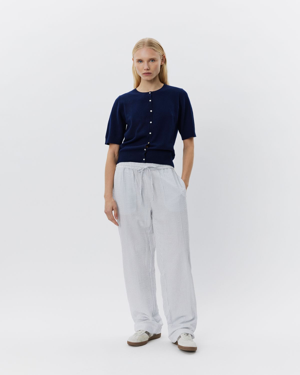 Sofie Schnoor WOMEN ABIGAILESW BUKSER Buks 0149 Antique White w Blue