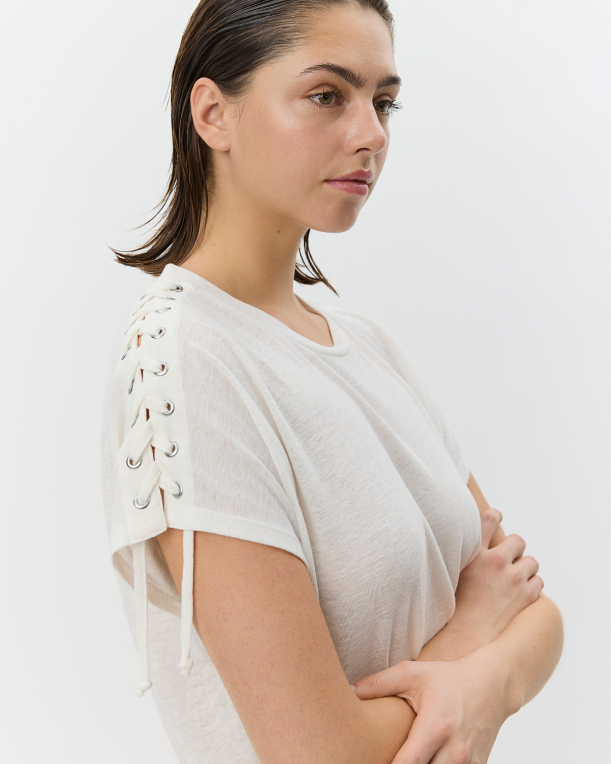 Sofie Schnoor WOMEN ALEIDSW HØR MIX T-SHIRT T-shirt 0101 Off white