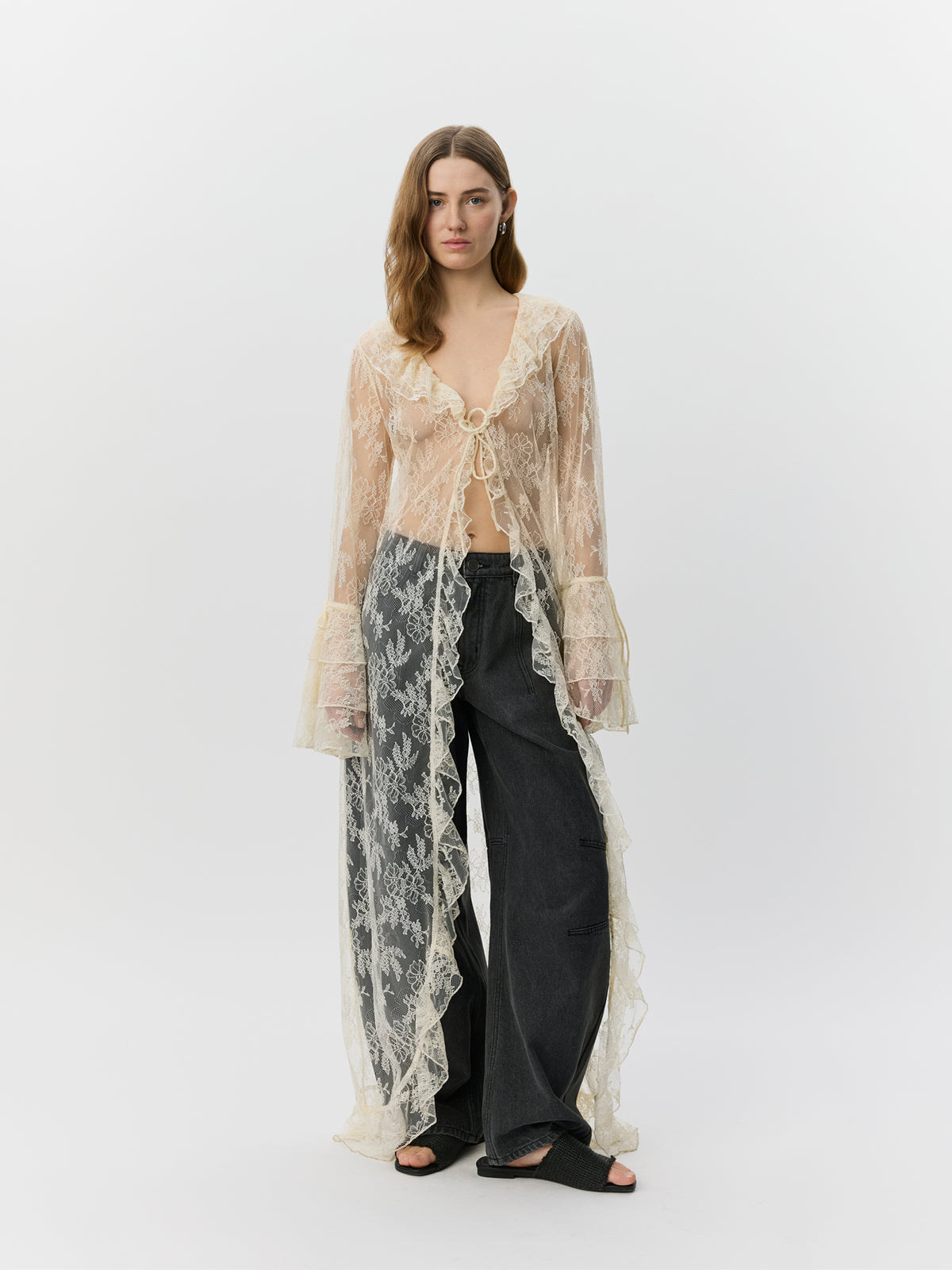Sofie Schnoor WOMEN ANASTASIASW BLONDE KÅBE Robe 0101 Off white