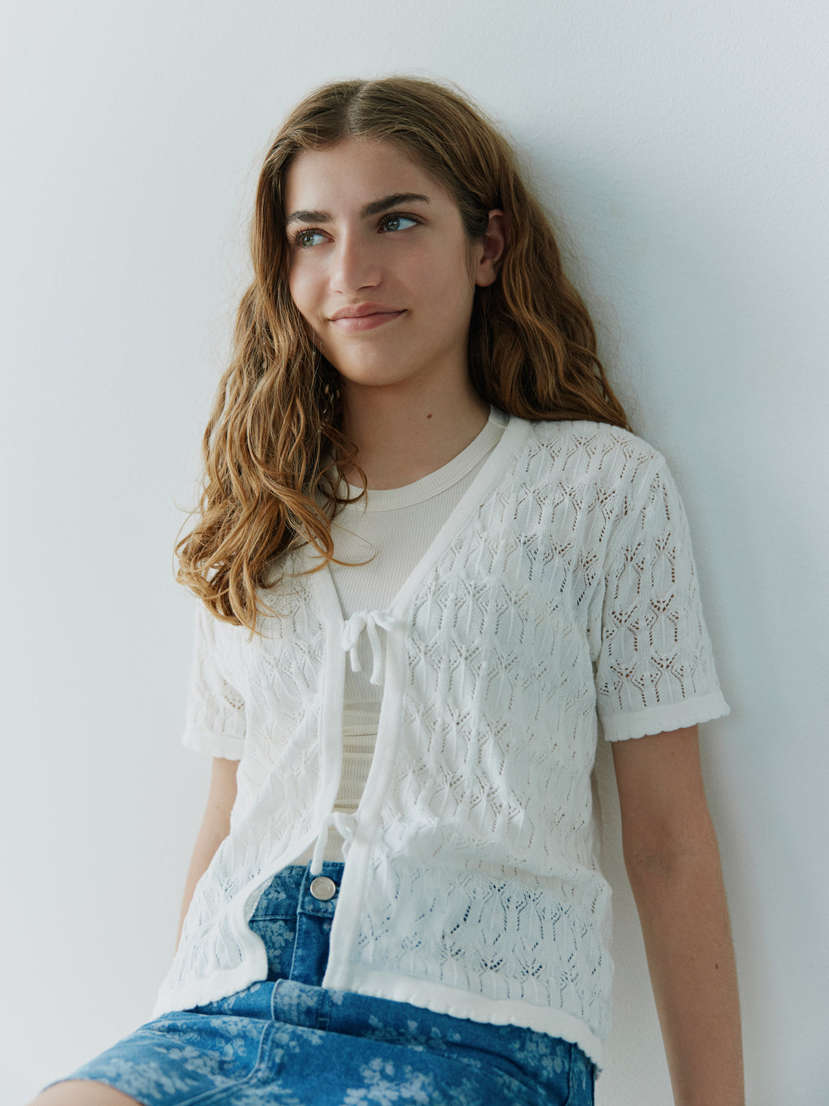 Sofie Schnoor YOUNG FLORIANASY CARDIGAN Cardigan 0101 Off white