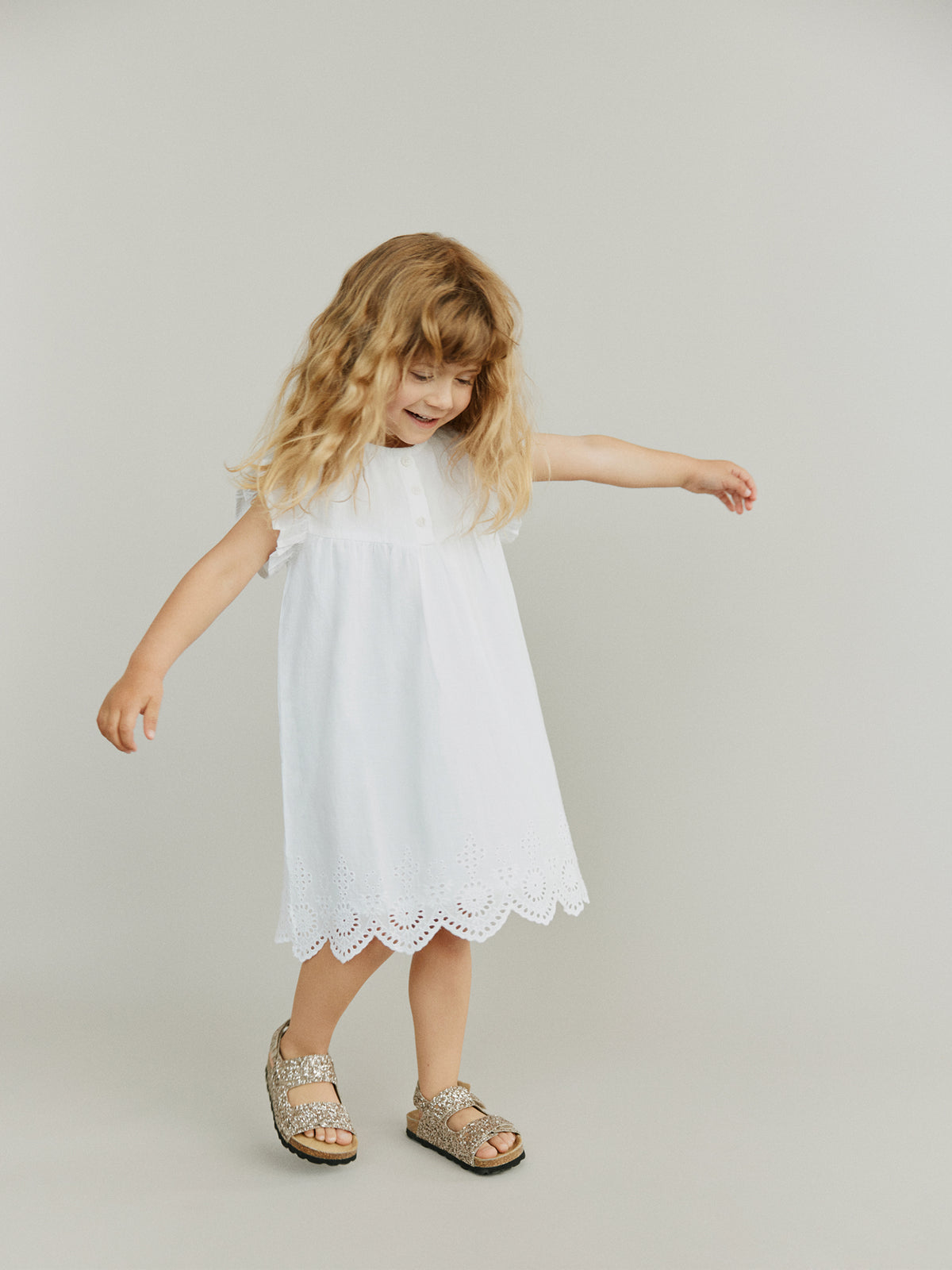 Sofie Schnoor KIDS IVALOKB KJOLE Kjole 0124 Snow white