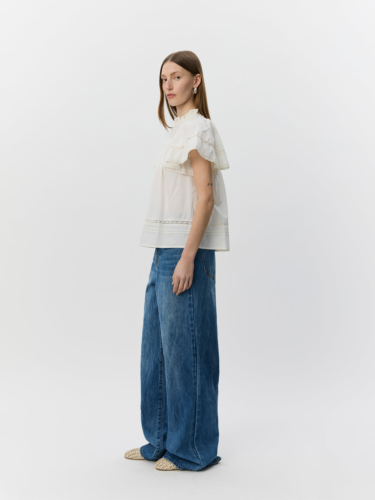 Sofie Schnoor WOMEN LILOUSW LET BOMULDSTOP Top 0141 White Alyssum