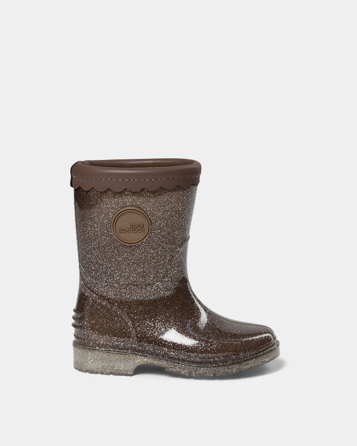 Sofie Schnoor KIDS MELLYKB GUMMISTØVLE MED FOER Gummistøvle 7080 Dark brown