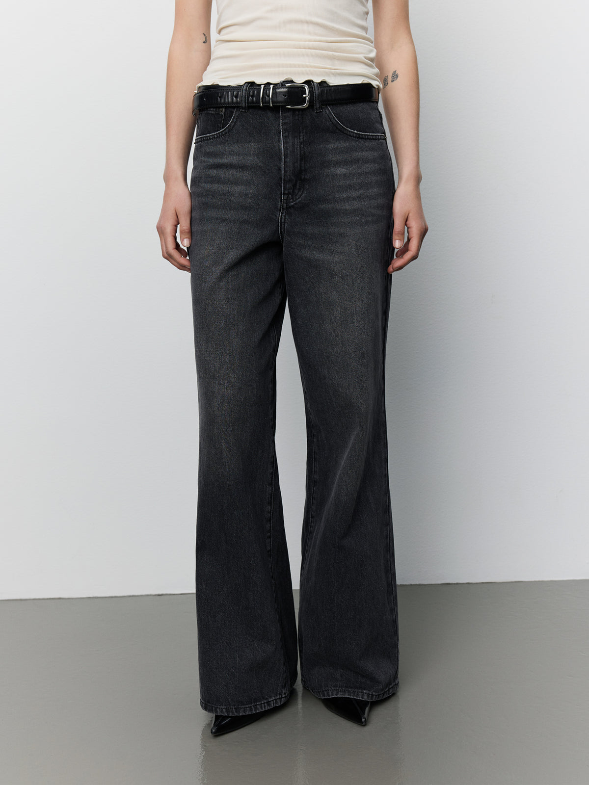 Sofie Schnoor WOMEN NAPOLISW HØJTALJEDE JEANS Jeans 1015 Washed black