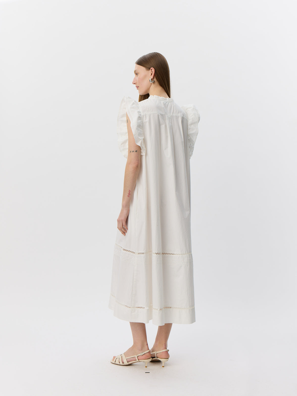 Sofie Schnoor WOMEN OTANIASW FRILL BOMULDSKJOLE Kjole 0141 White Alyssum