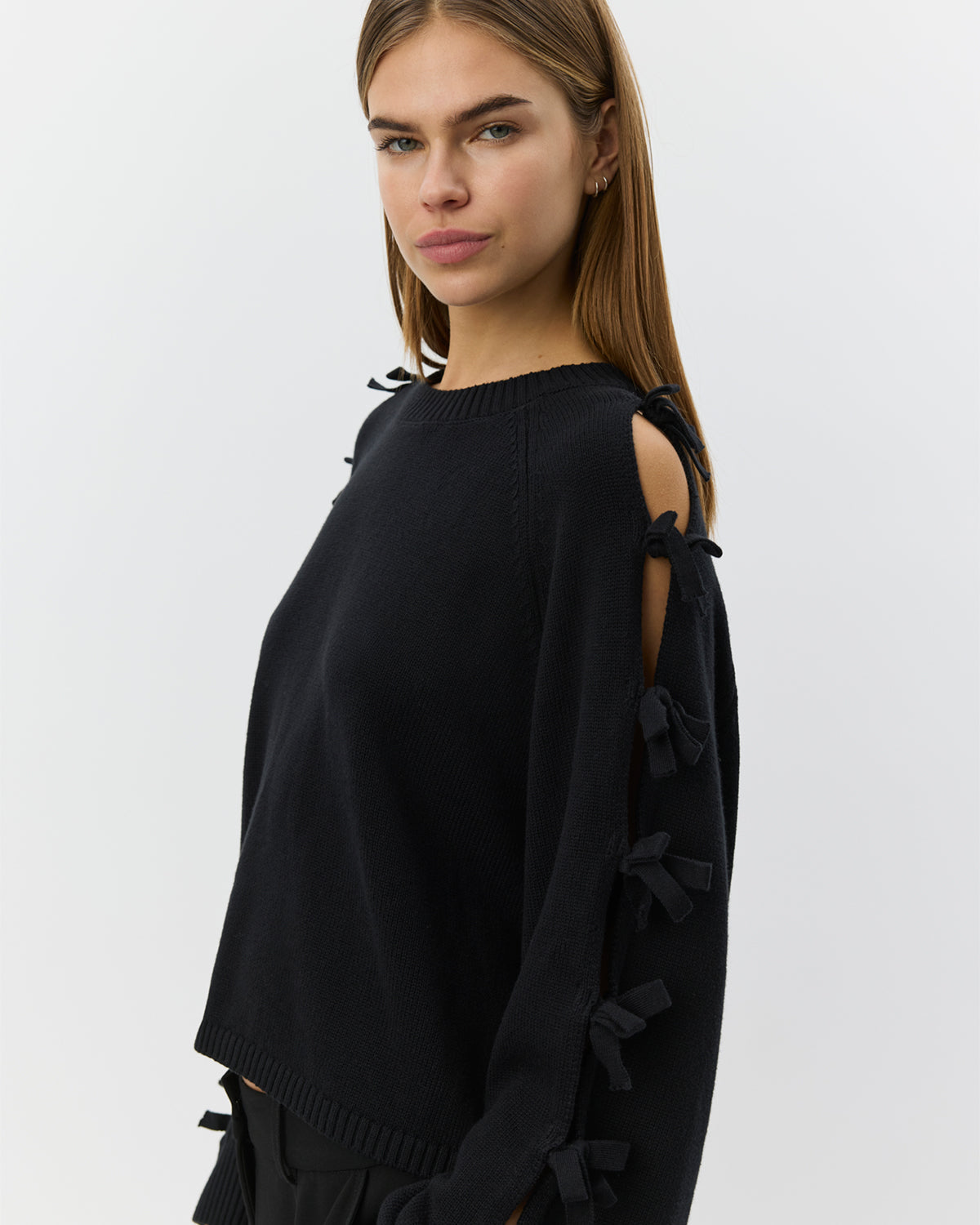 Sofie Schnoor WOMEN PERMELISW SLØJFE STRIK SWEATER Strik 1000 Black