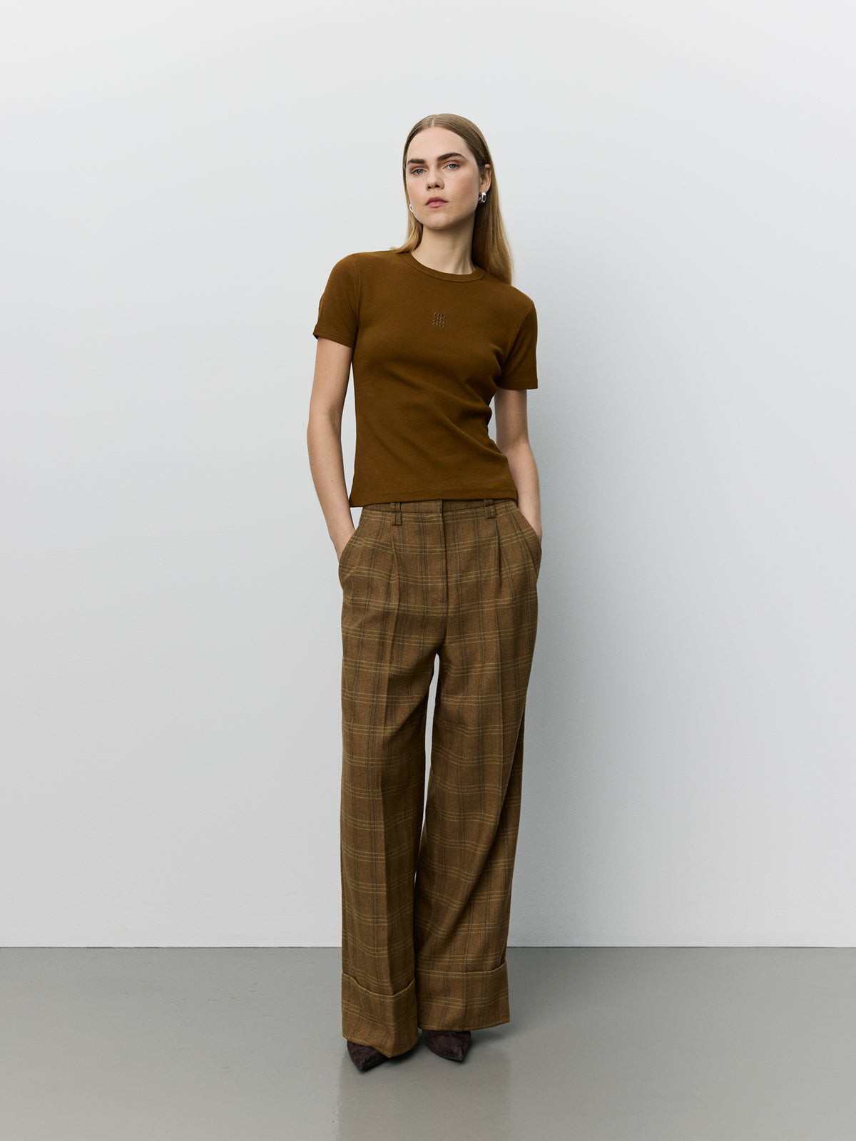 Sofie Schnoor WOMEN ROSANASW BUKSER Buks 9143 Maple Brown Check