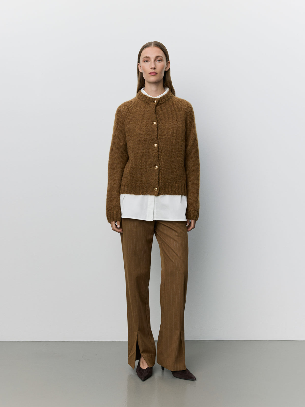 Sofie Schnoor WOMEN SELMASW STRIK CARDIGAN Cardigan 7164 Maple Brown