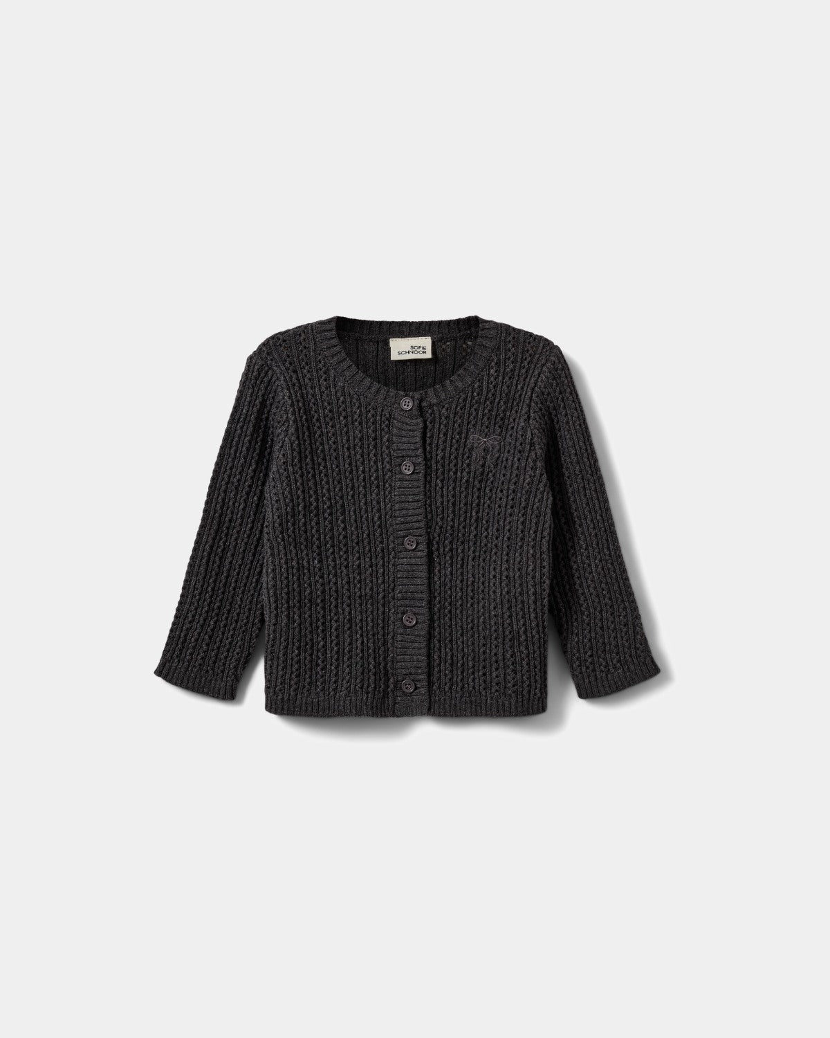 Sofie Schnoor KIDS SKYLARKB CARDIGAN Cardigan 8011 Dark grey melange