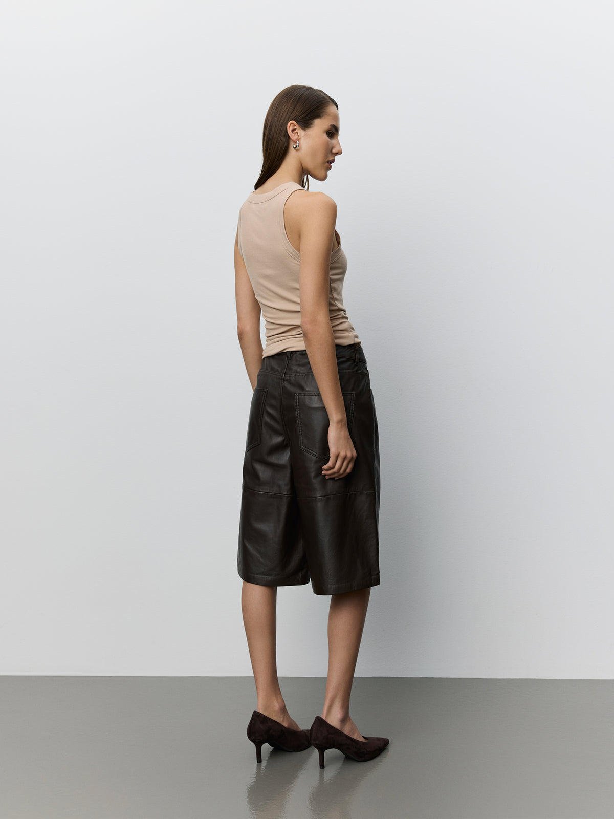 Sofie Schnoor WOMEN VOKESW LÆDERSHORTS Shorts 7025 Dark brown