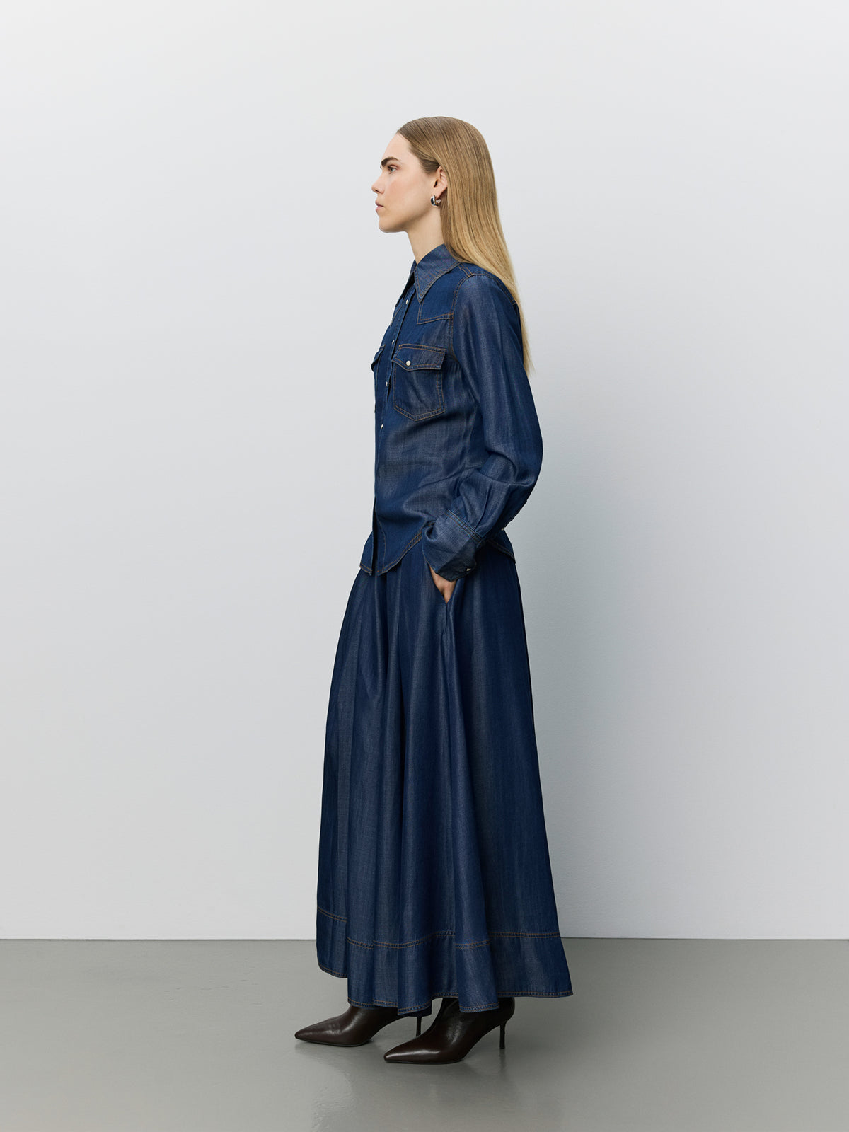 Sofie Schnoor WOMEN WILDYSW DENIM-SKJORTE Skjorte 5090 Dark denim blue
