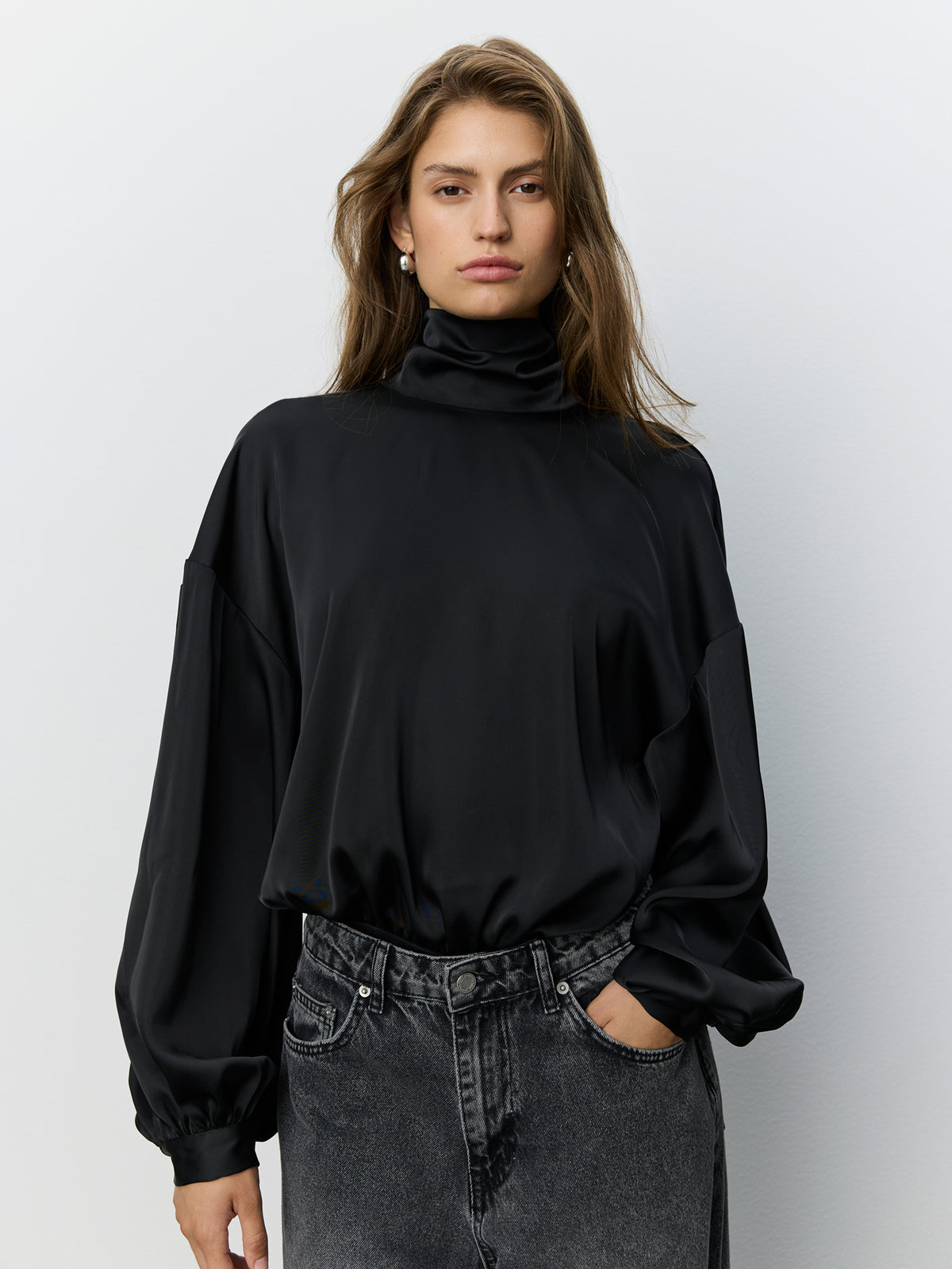 Sofie Schnoor WOMEN AMBERSW SATIN BLUSE Bluse 1000 Black