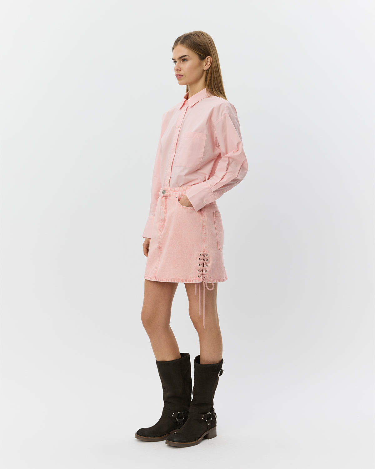 Sofie Schnoor WOMEN CASEYSW DENIM MINI NEDERDEL Nederdel 4072 Light Rose