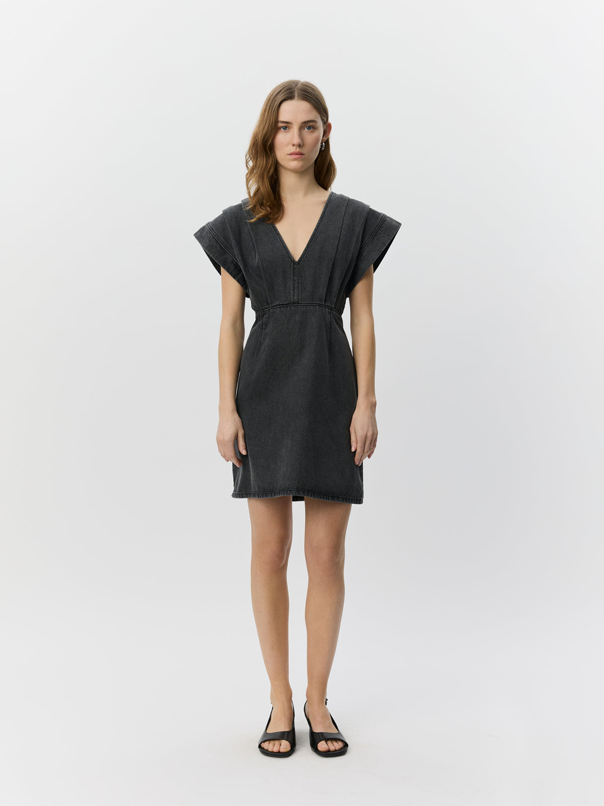 Sofie Schnoor WOMEN ENYASW MIDI DENIM KJOLE Kjole 1024 Black washed Denim