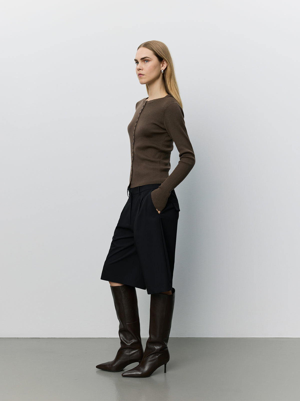 Sofie Schnoor WOMEN JULESSW STRIK CARDIGAN Cardigan 7052 Brown