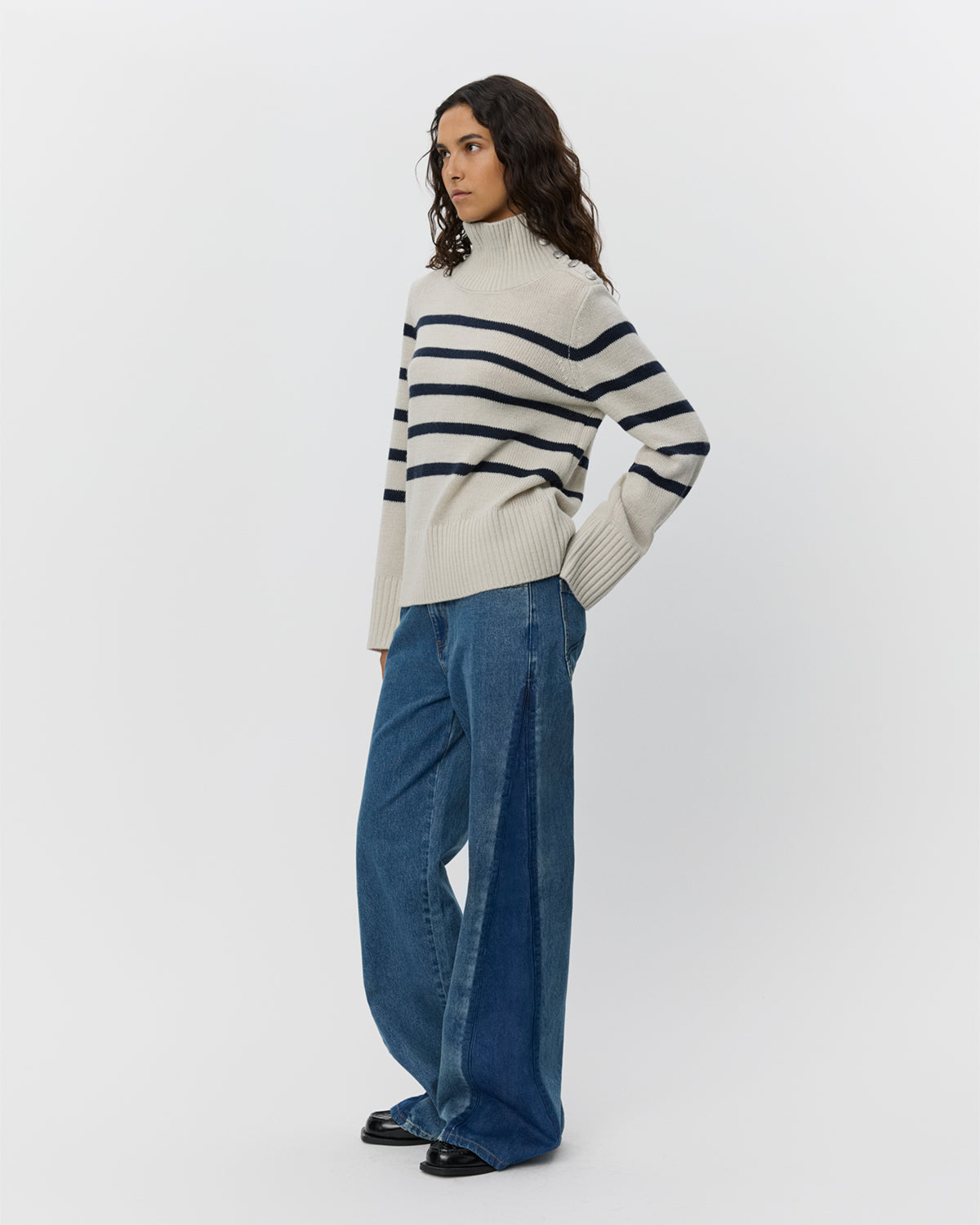 Sofie Schnoor WOMEN MARGARETSW SWEATER Sweater 8048 Grey Striped