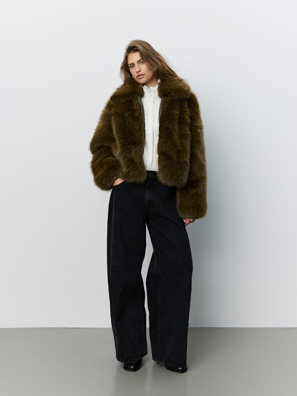 METASW FAUX-FUR-JACKE