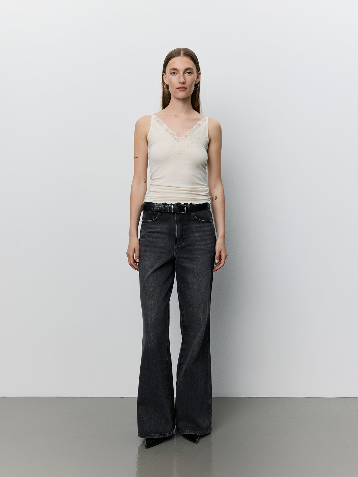 Sofie Schnoor WOMEN NAPOLISW HØJTALJEDE JEANS Jeans 1015 Washed black