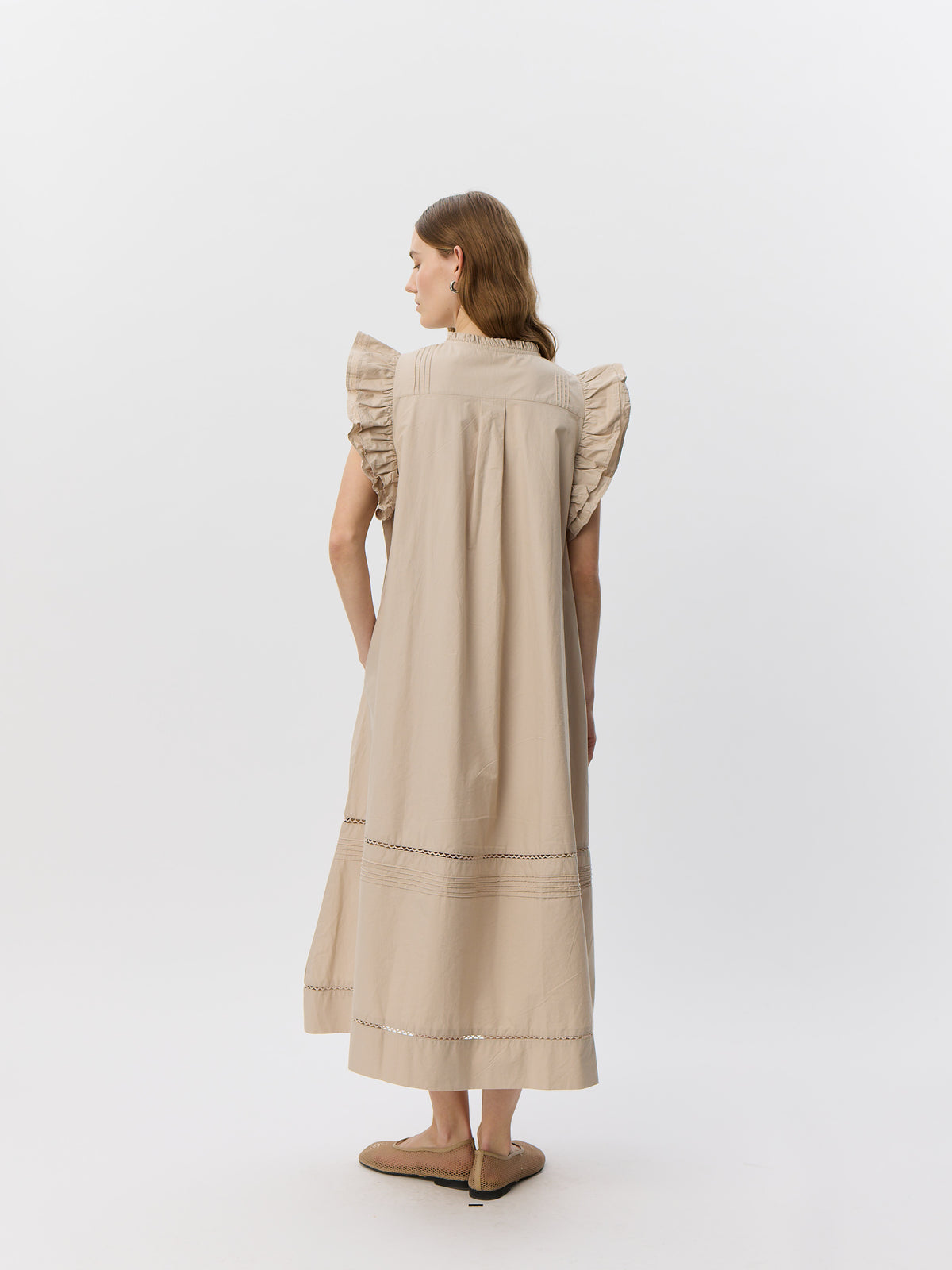 Sofie Schnoor WOMEN OTANIASW FRILL BOMULDSKJOLE Kjole 8058 Feather Gray
