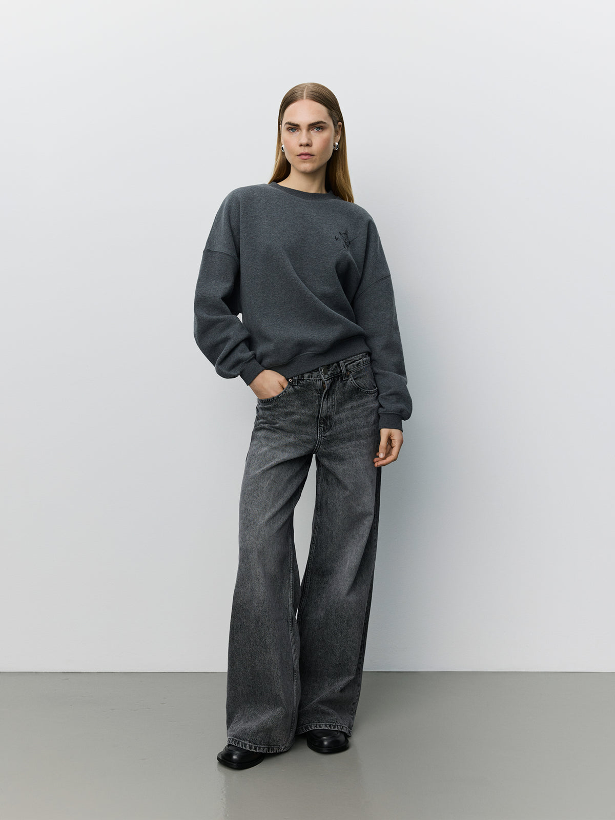 Sofie Schnoor WOMEN PAROSSW MOOMIN SWEATSHIRT Sweatshirt 8011 Dark grey melange