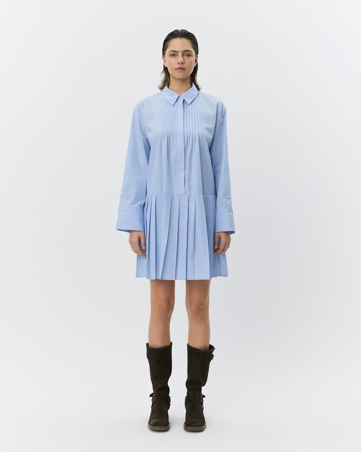 Sofie Schnoor WOMEN PENELOPASW PLISSERET SKJORTE KJOLE Kjole 5063 Light blue