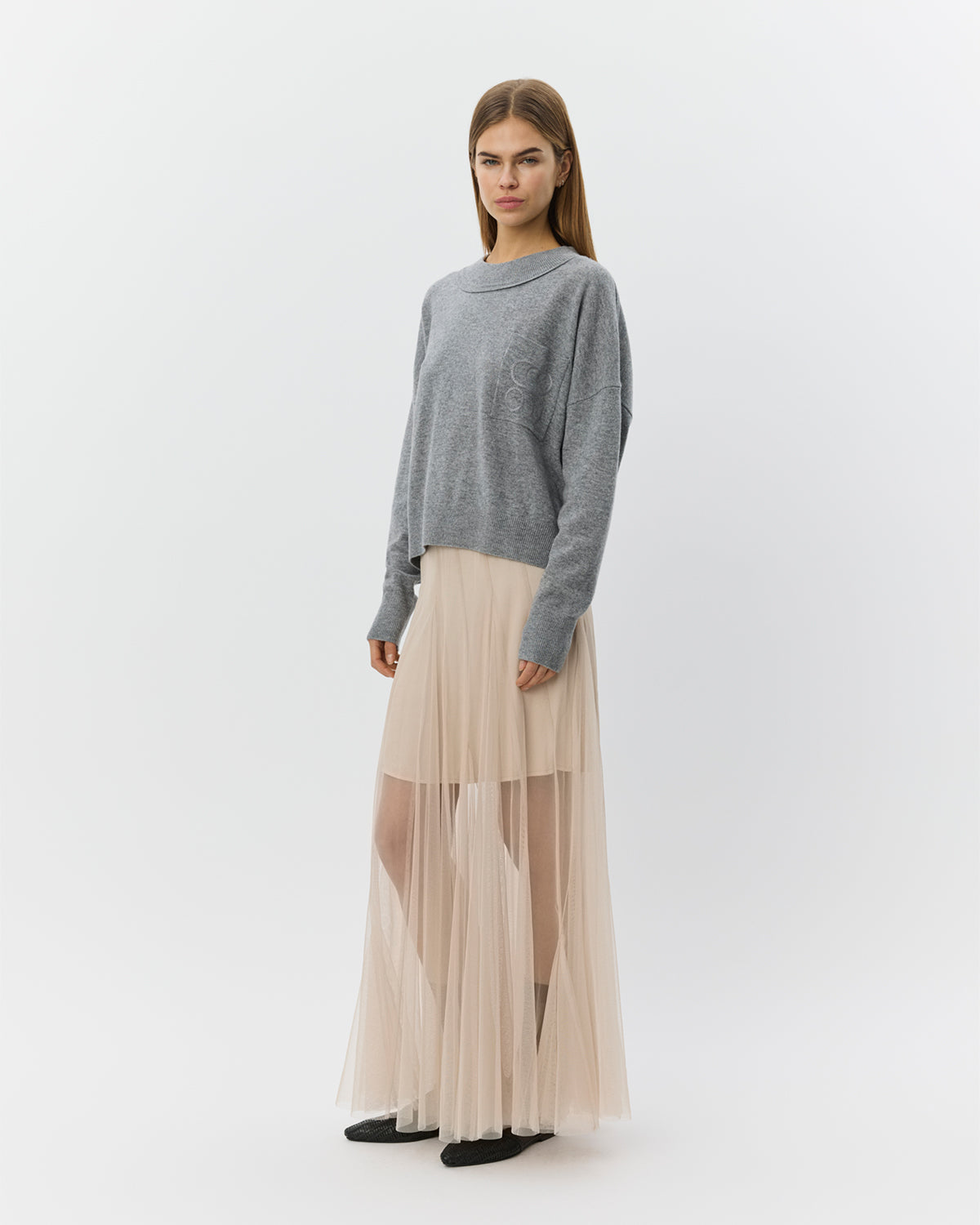 Sofie Schnoor WOMEN PORTIASW STRIK SWEATER Strik 8000 Grey Melange