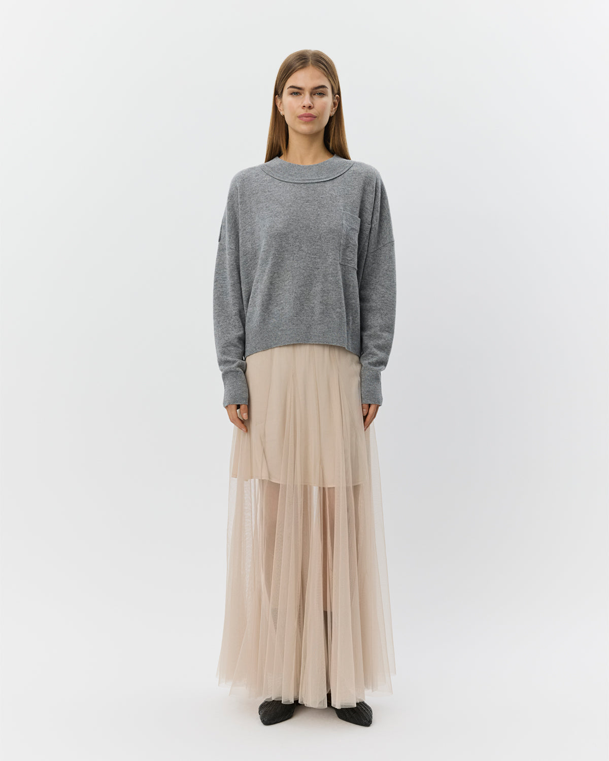 Sofie Schnoor WOMEN PORTIASW STRIK SWEATER Strik 8000 Grey Melange