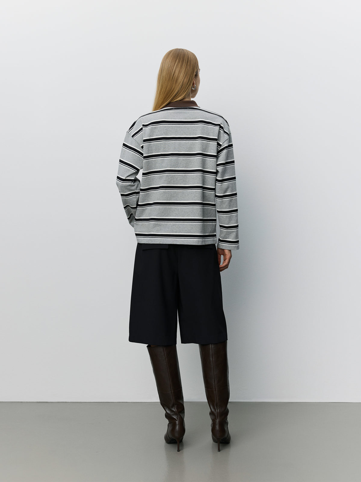Sofie Schnoor WOMEN PRIASW POLO Sweatshirt 8048 Grey Striped