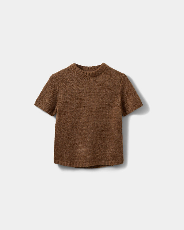 Sofie Schnoor WOMEN SAGASW KORTÆRMET STRIK SWEATER Strik 7164 Maple Brown